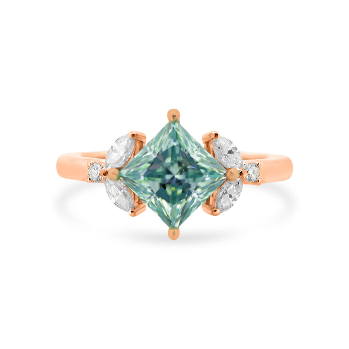 Persephone | Ice Blue Moissanite Ring