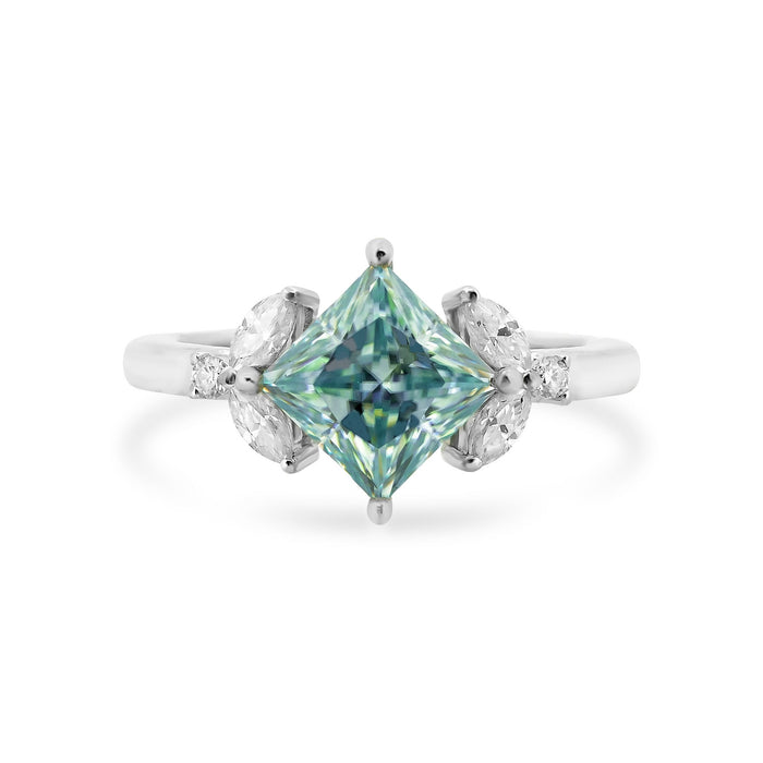 Persephone | Ice Blue Moissanite Ring | Ready to Ship