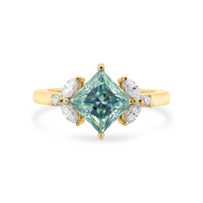 Persephone | Ice Blue Moissanite Ring