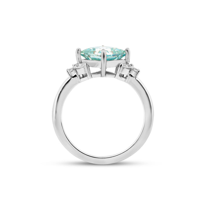 Persephone | Ice Blue Moissanite Ring