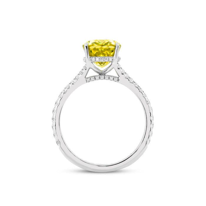 Soleil | Oval Cut Yellow Moissanite Ring