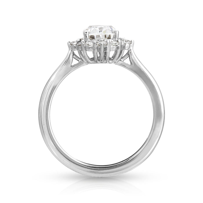 Yvaine | Oval Moissanite Halo Ring | Ready to Ship