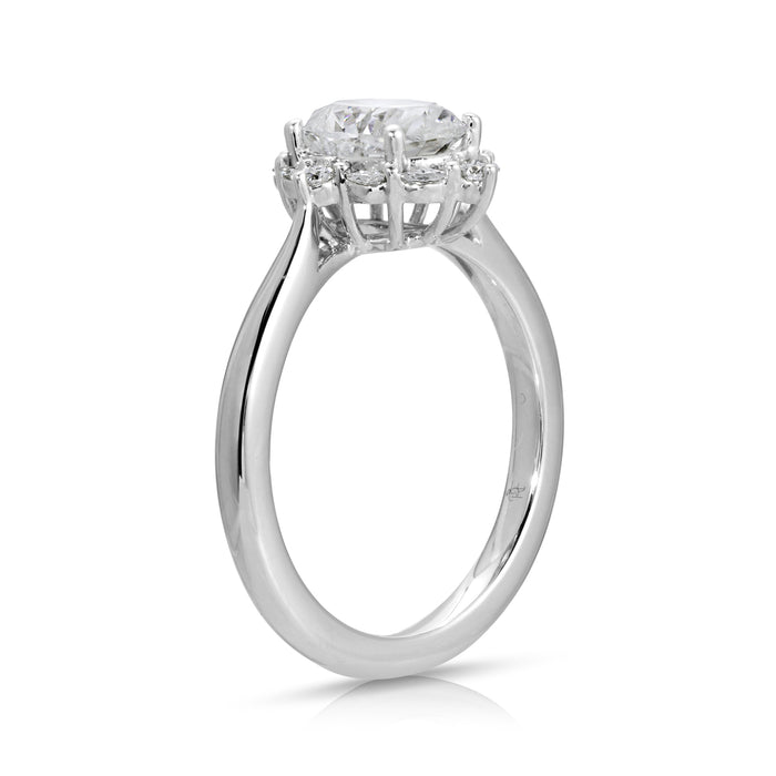 Yvaine | Oval Moissanite Halo Ring | Ready to Ship