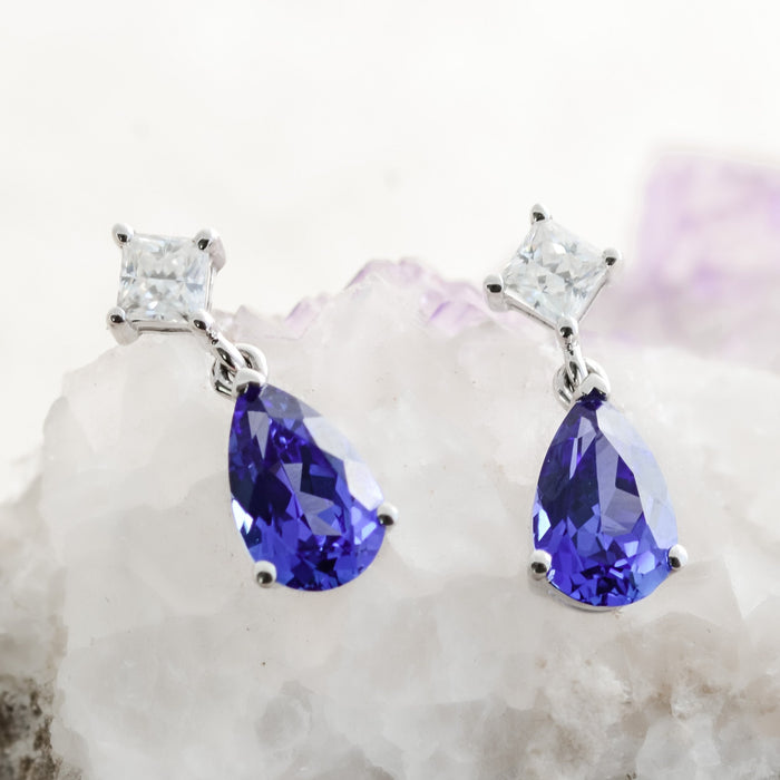 sapphire drop earrings