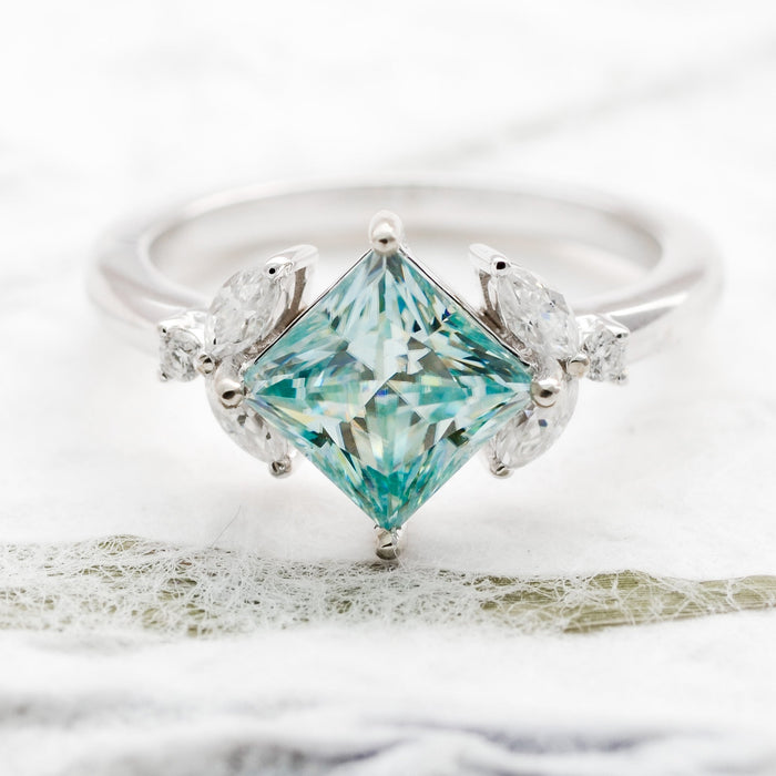 Persephone | Ice Blue Moissanite Ring | Ready to Ship