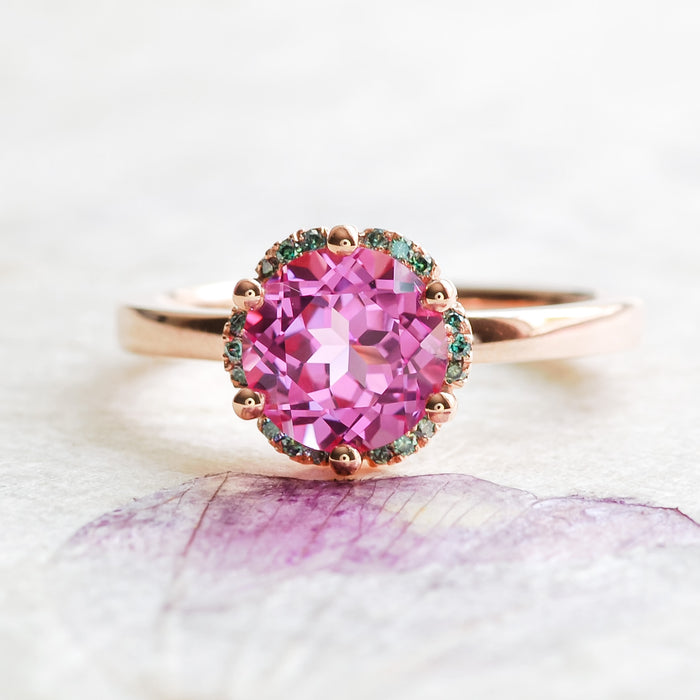 Kamellia | Cultured Pink Sapphire Ring | Ready to Ship