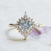 round moissanite halo ring